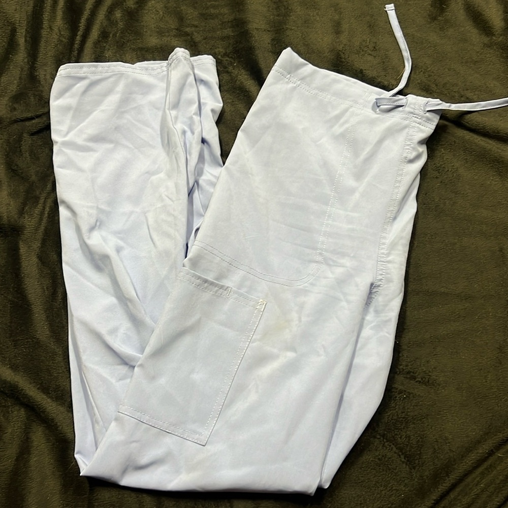 Medium Ceil Blue wide leg scrub pant